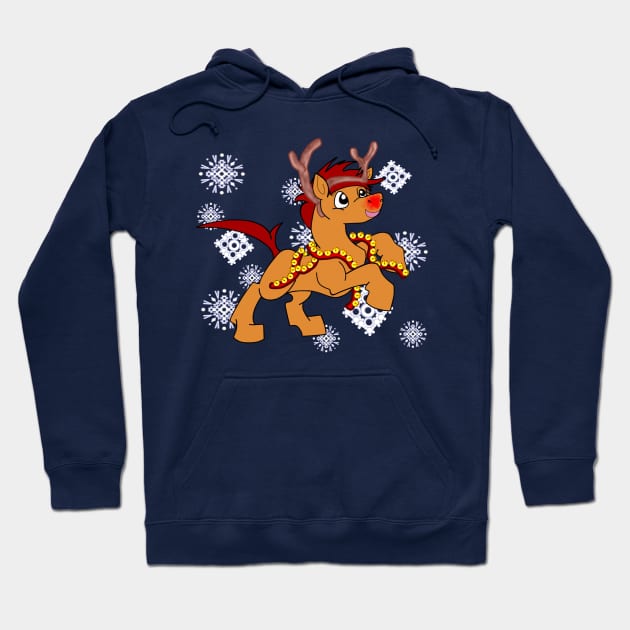 Chess the Red-Nosed Mustang Hoodie by RockyHay